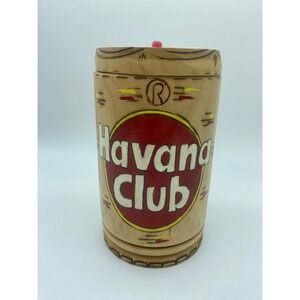 Havana Club Handcrafted Wooden Beer Stein Cuba Man Cave Breweriana Wood
